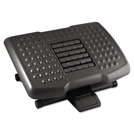 KANTEK Footrest, w/Adjustable Rollers, Black FR750
